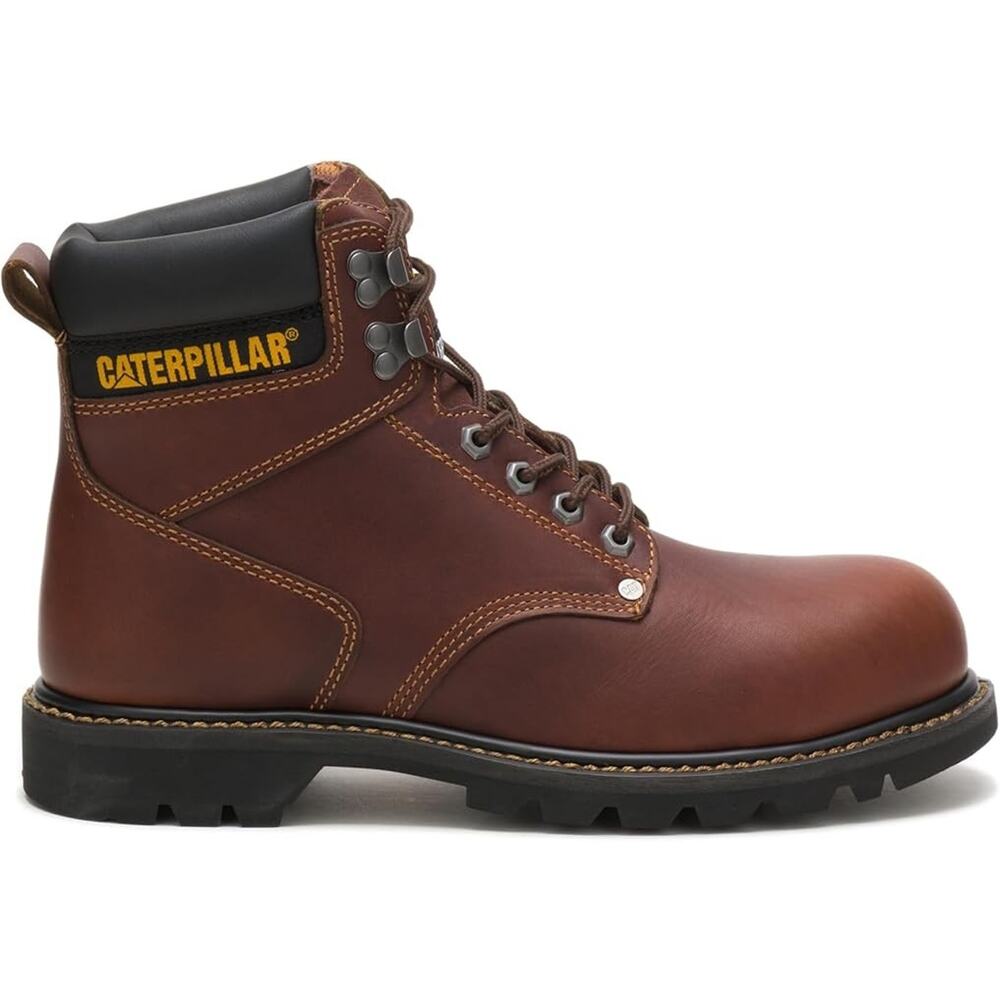 CAT Men’s Second Shift Steel Toe Work Boot P89817 Leather Slip Resistant
